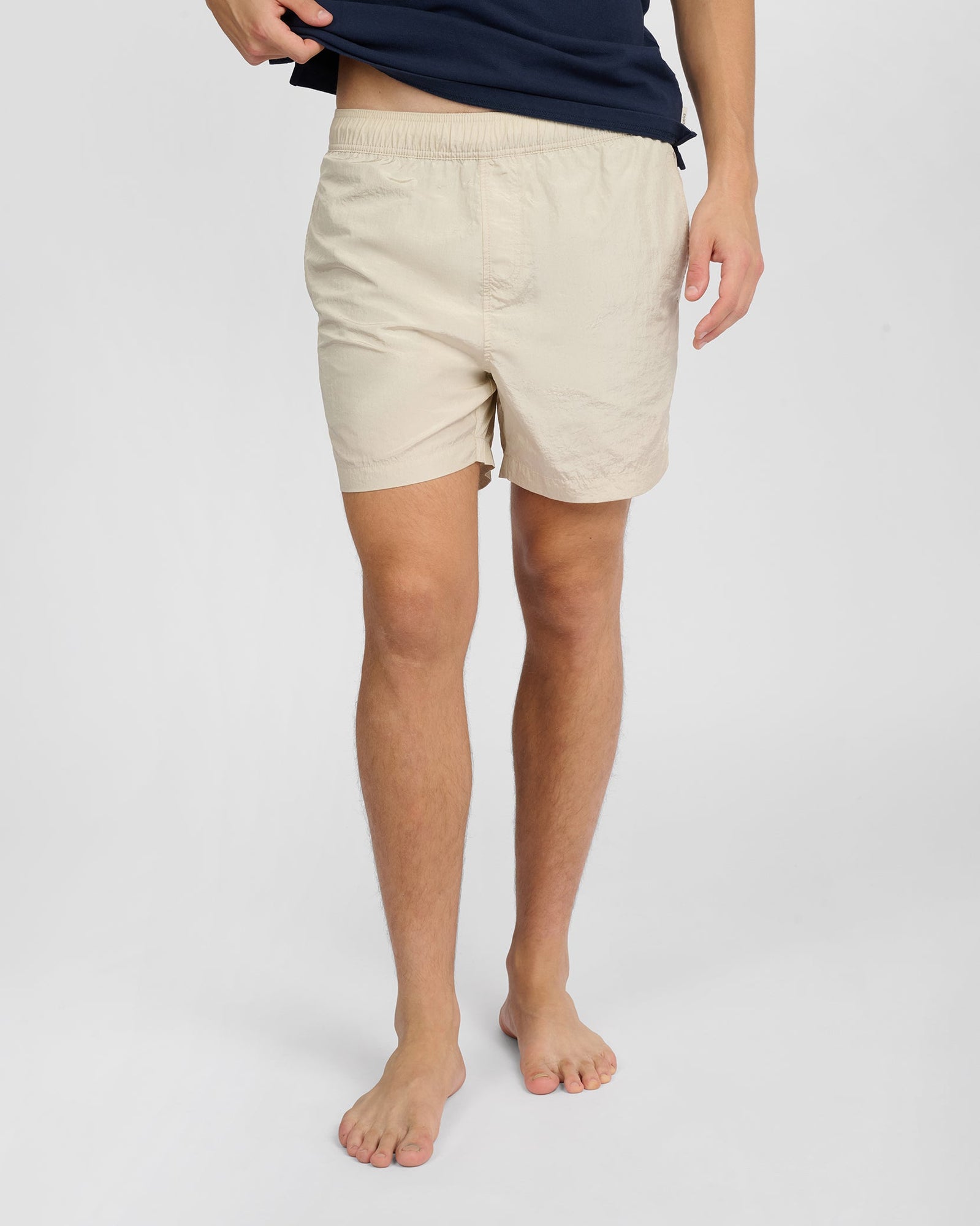 Mens | Nylon Crinkle 5" Swim Trunk | Stone