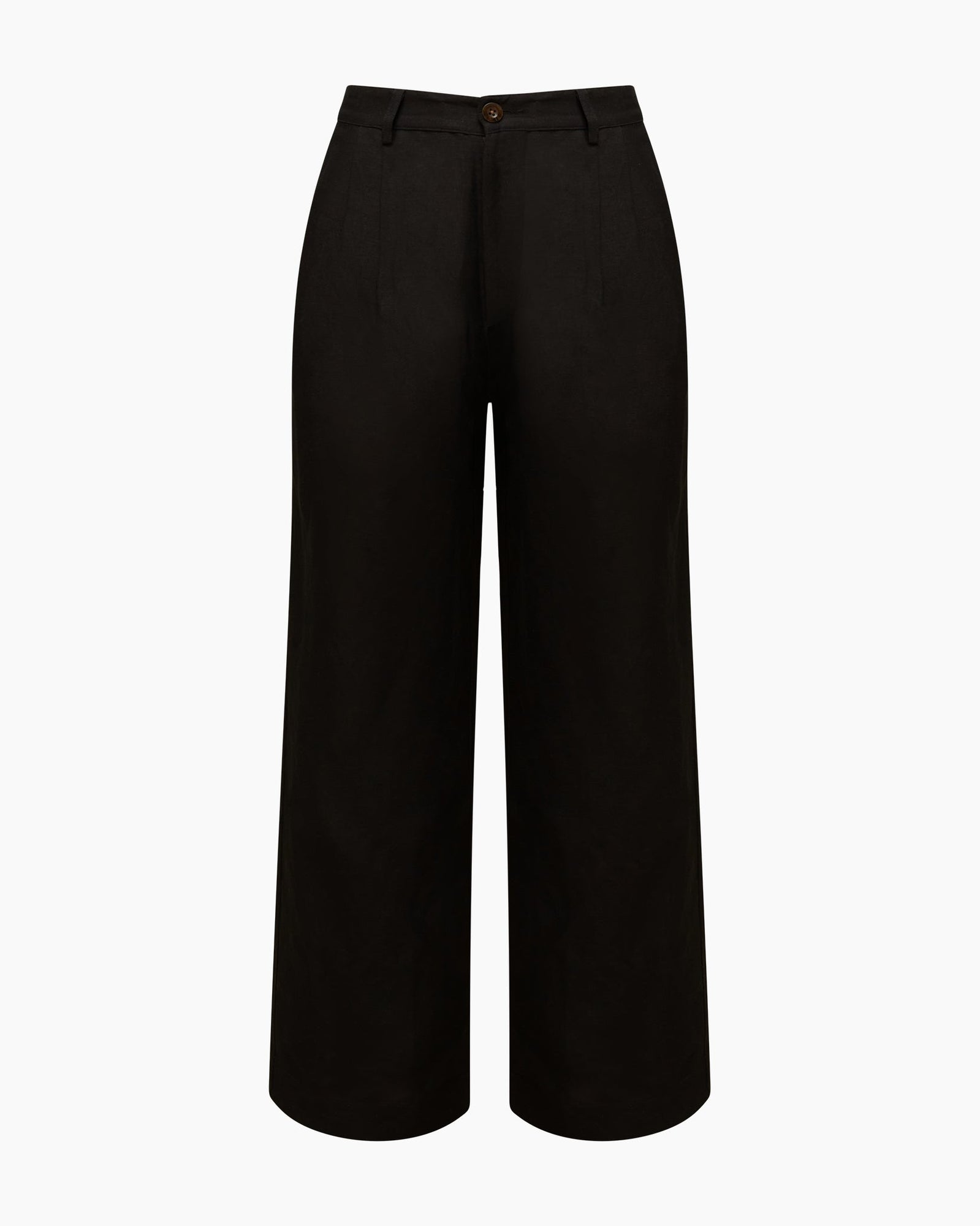 Womens | Air Linen Pleated Trousers | Black