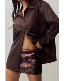 Oona Button Down | Chocolate