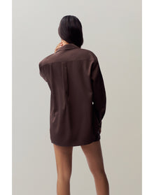 Oona Button Down | Chocolate