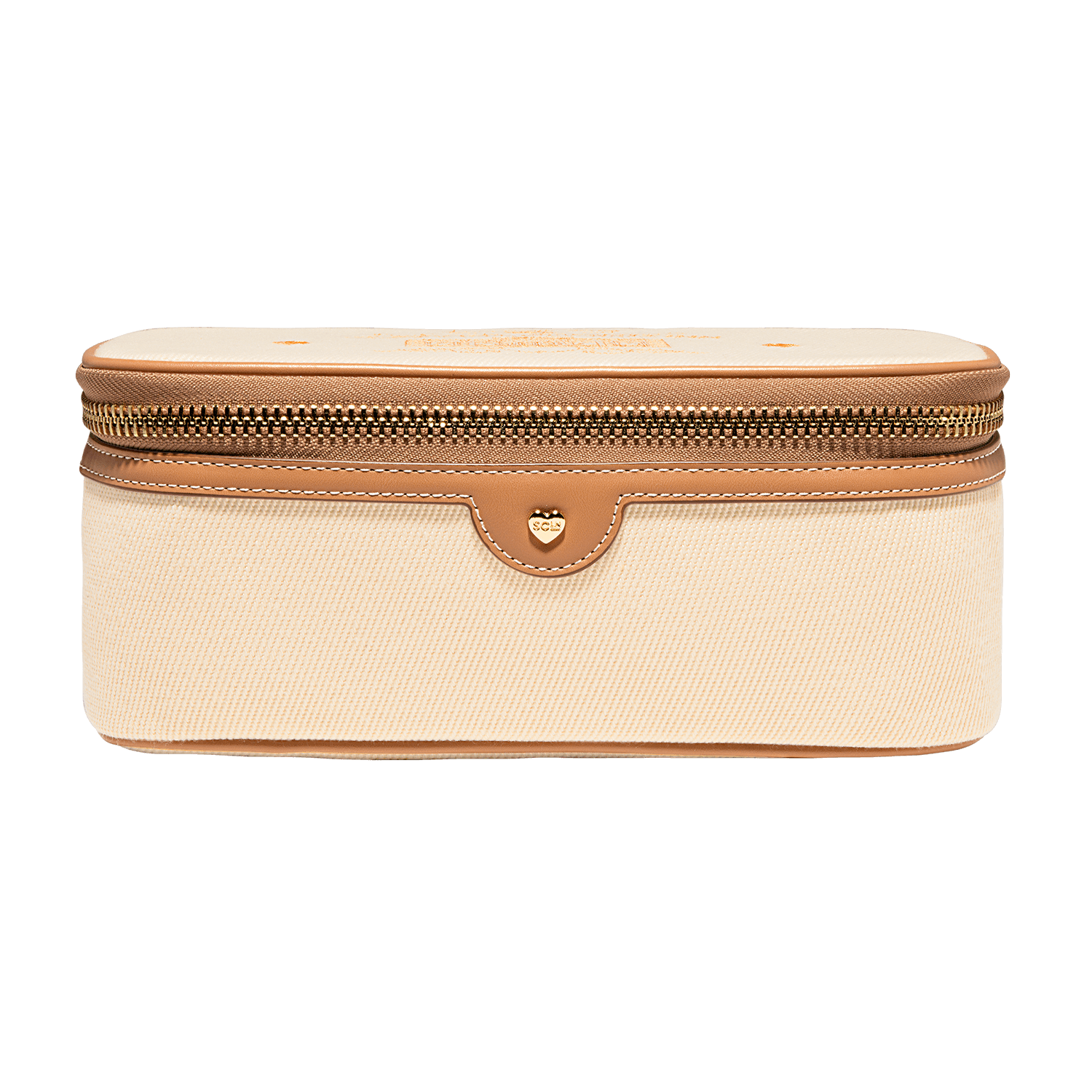 Open Top Mirror Pouch | Saddle & Natural