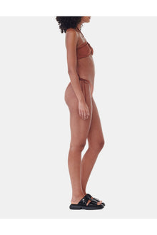 Open Bandeau Bikini Top | Copper Brown