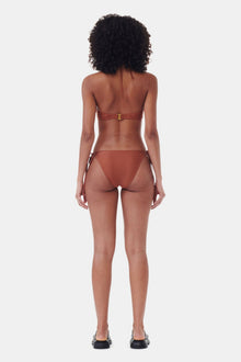 Open Bandeau Bikini Top | Copper Brown