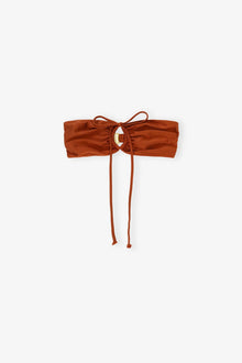Open Bandeau Bikini Top | Copper Brown