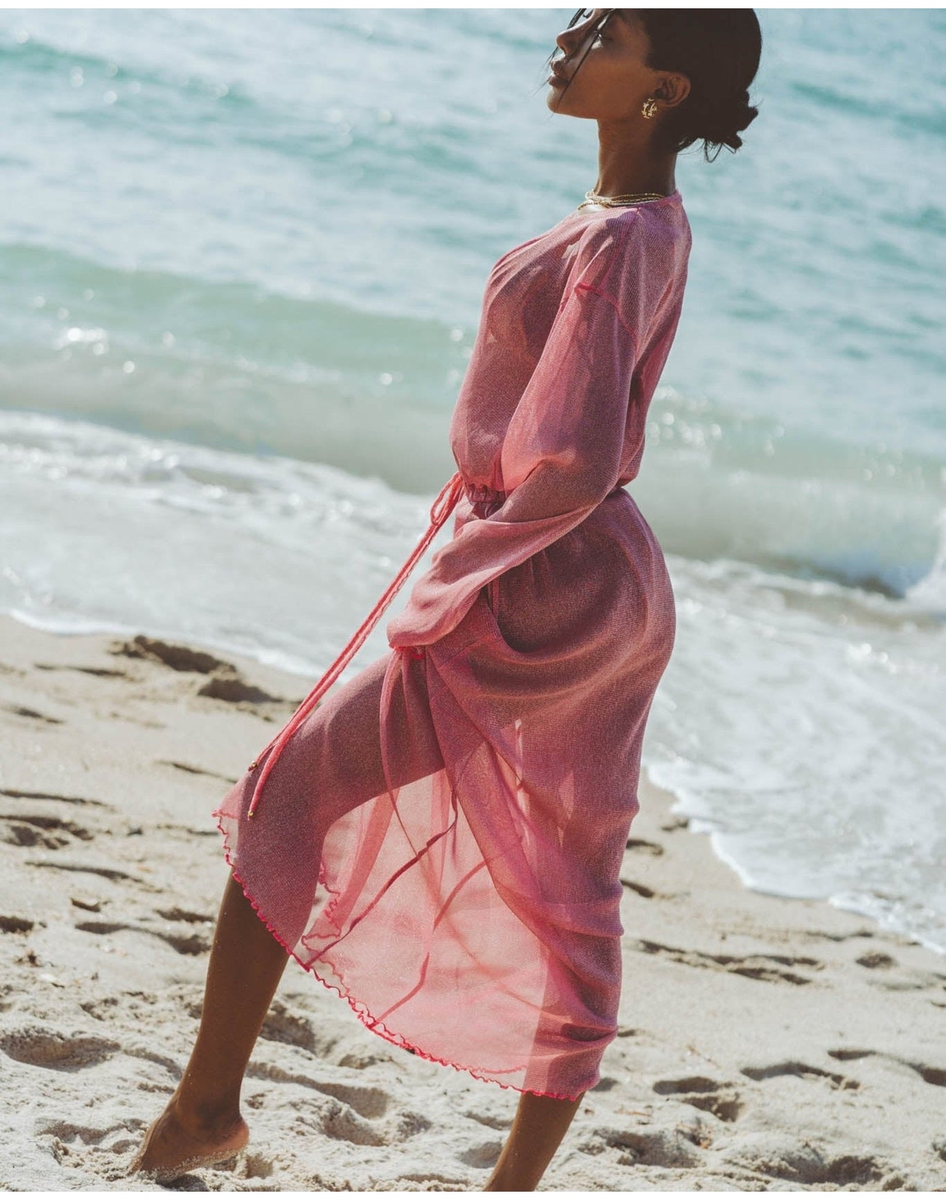 Ophelia Cover Up Dress | Fuchsia