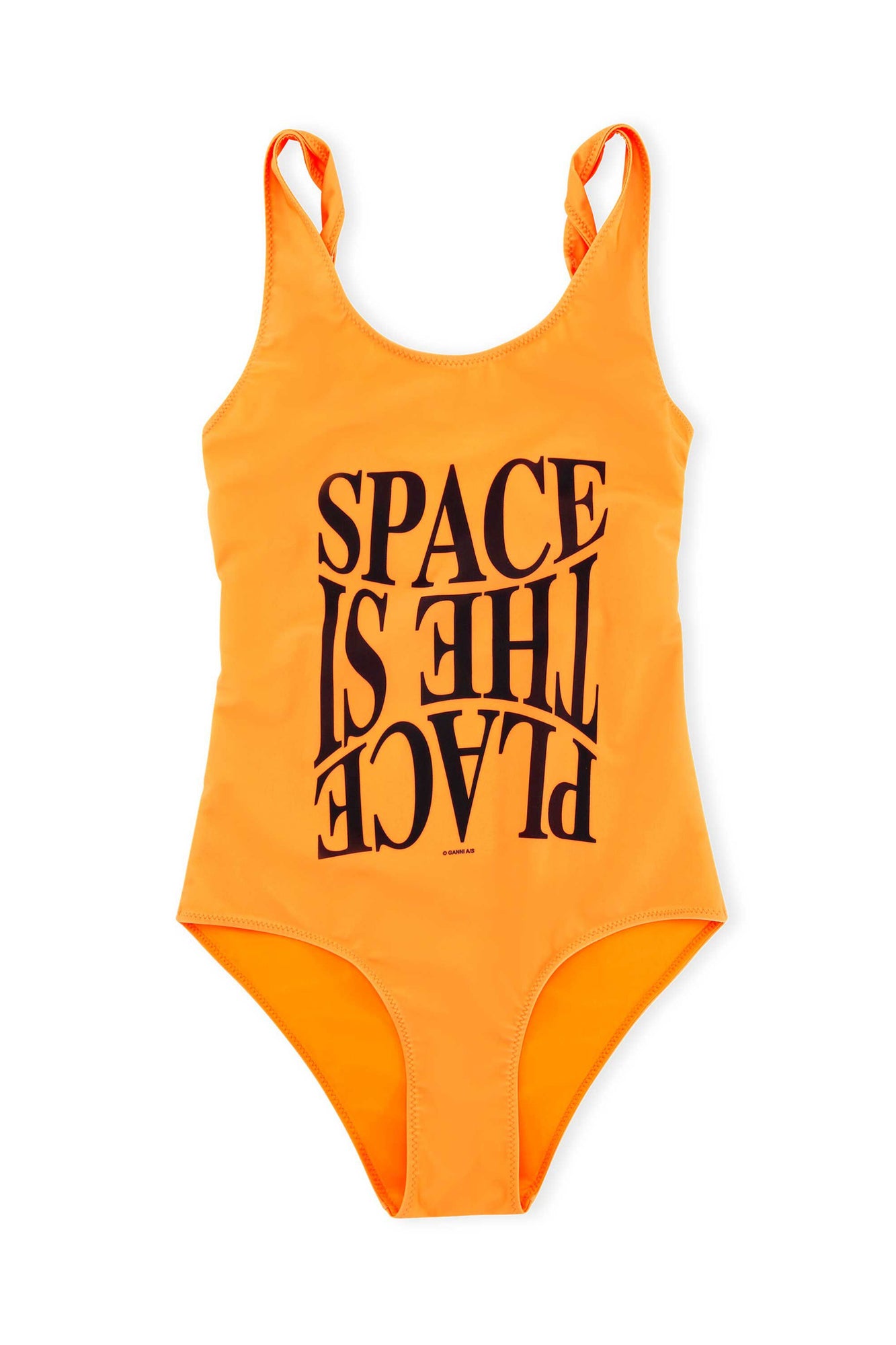 Orange Text Swimsuit | Bright Marigold