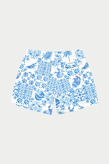 Orange Ceramic Swim Short | Blue