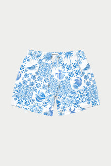 Orange Ceramic Swim Short | Blue