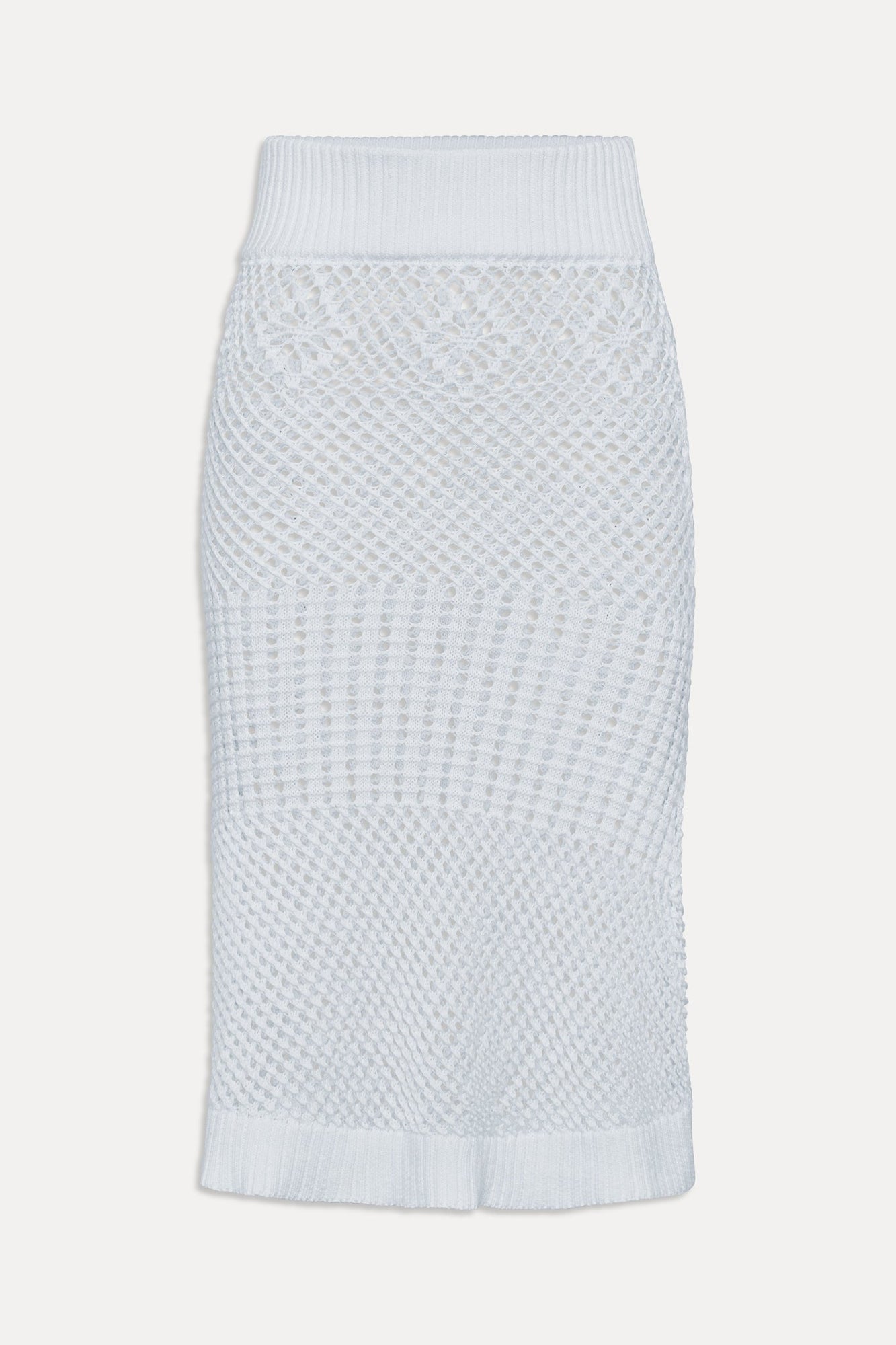 Orchard Crochet Midi Skirt White