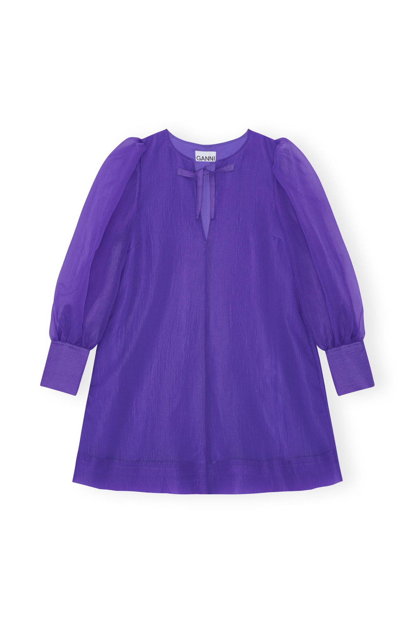 Organza A shaped Mini Dress | Simply Purple