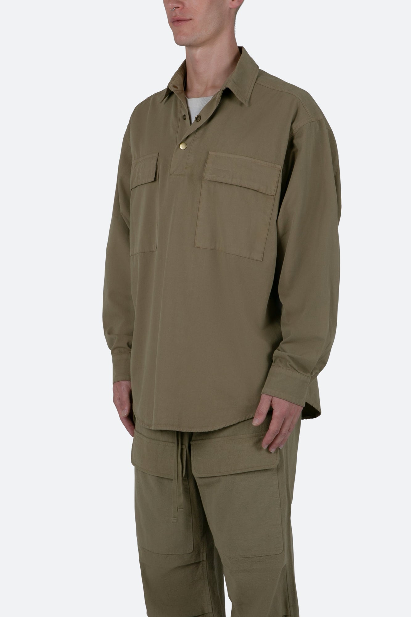 Oversized Utility Shirt | Olive