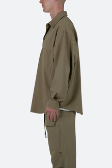 Oversized Utility Shirt | Olive