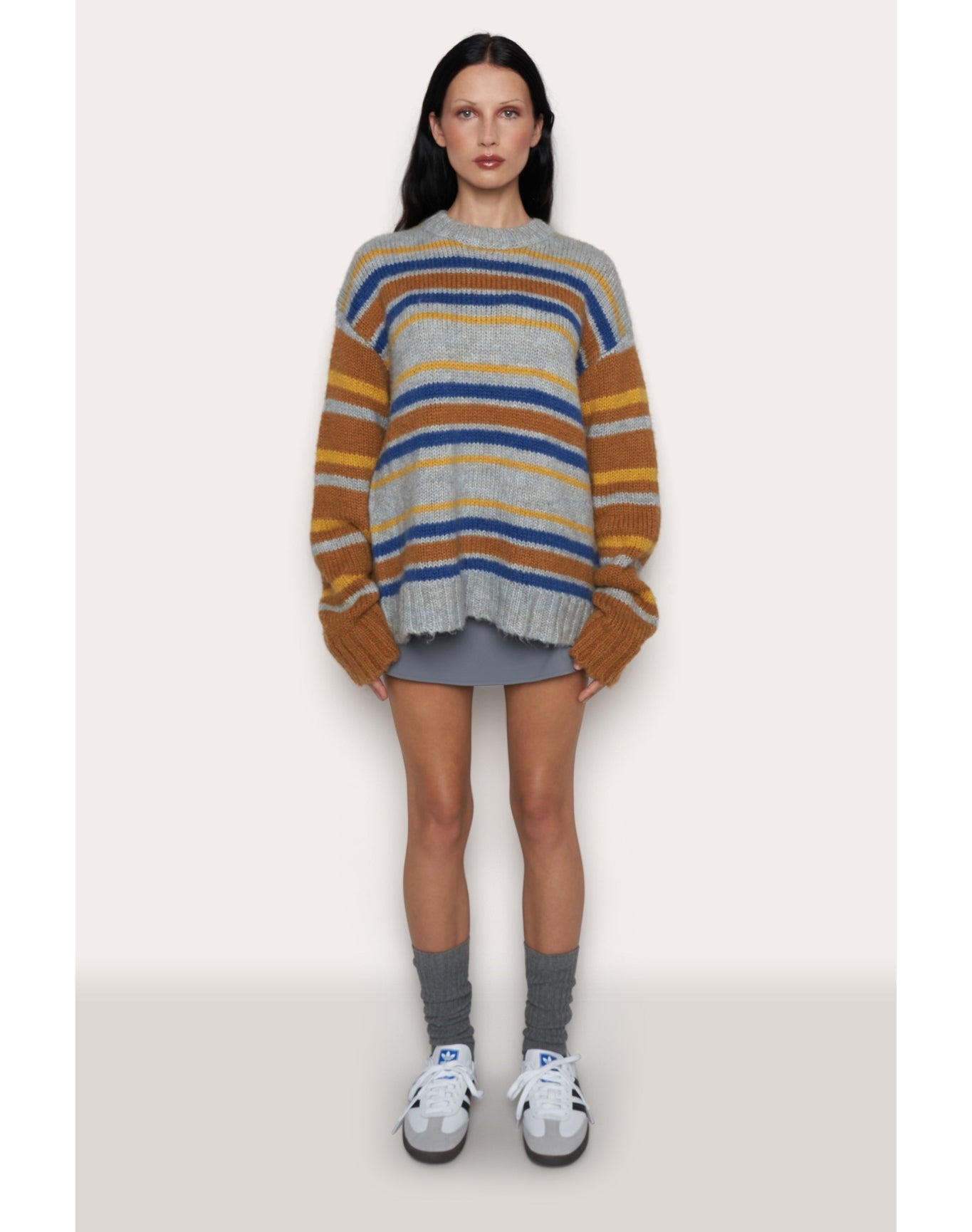 Oversized Crewneck | Blue Multi