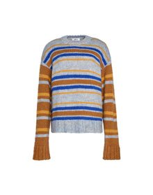 Oversized Crewneck | Blue Multi
