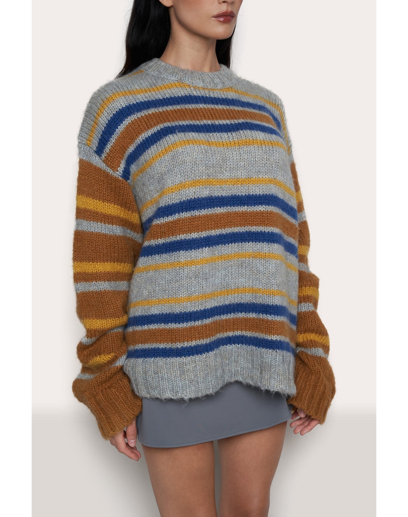Oversized Crewneck | Blue Multi