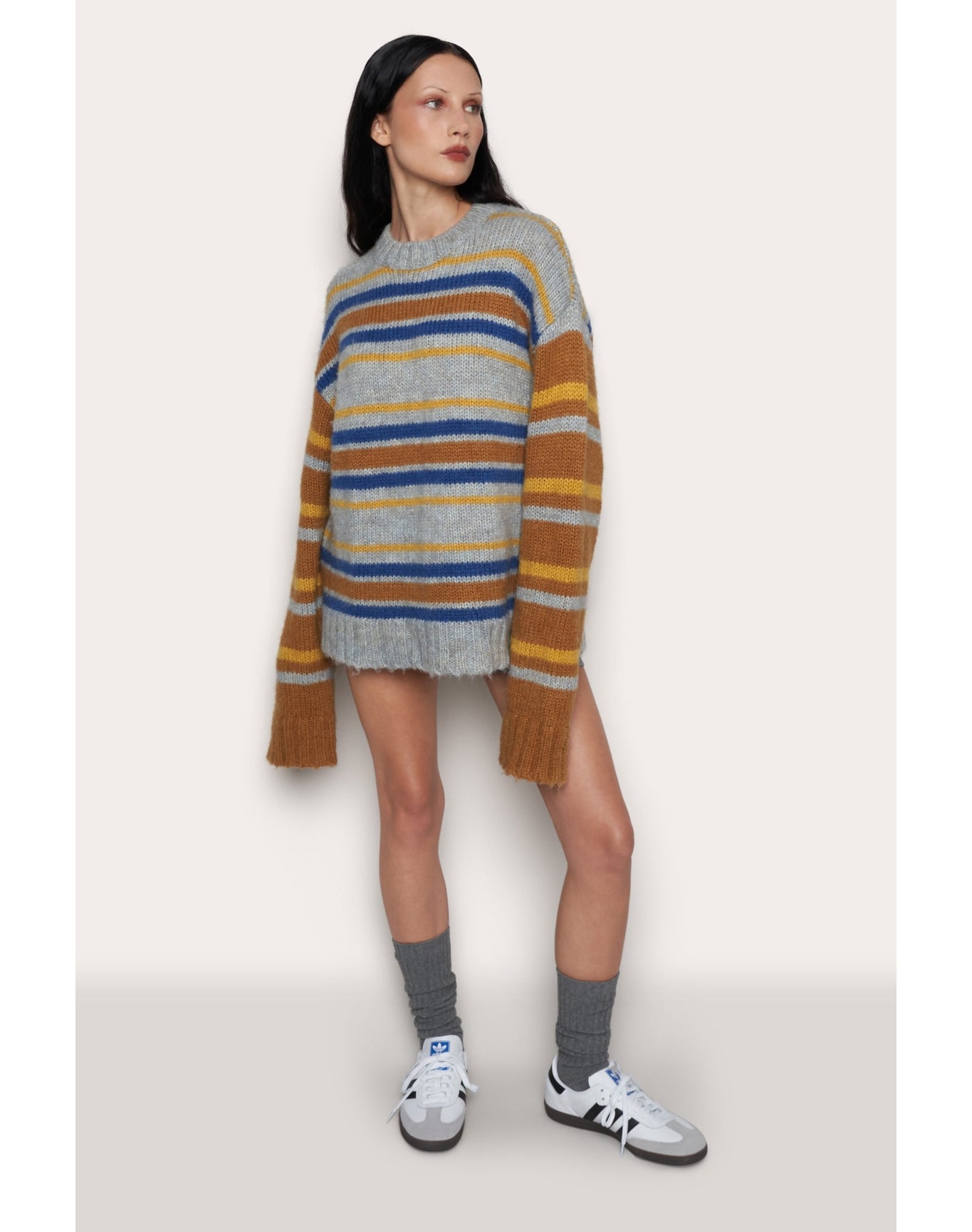 Oversized Crewneck | Blue Multi