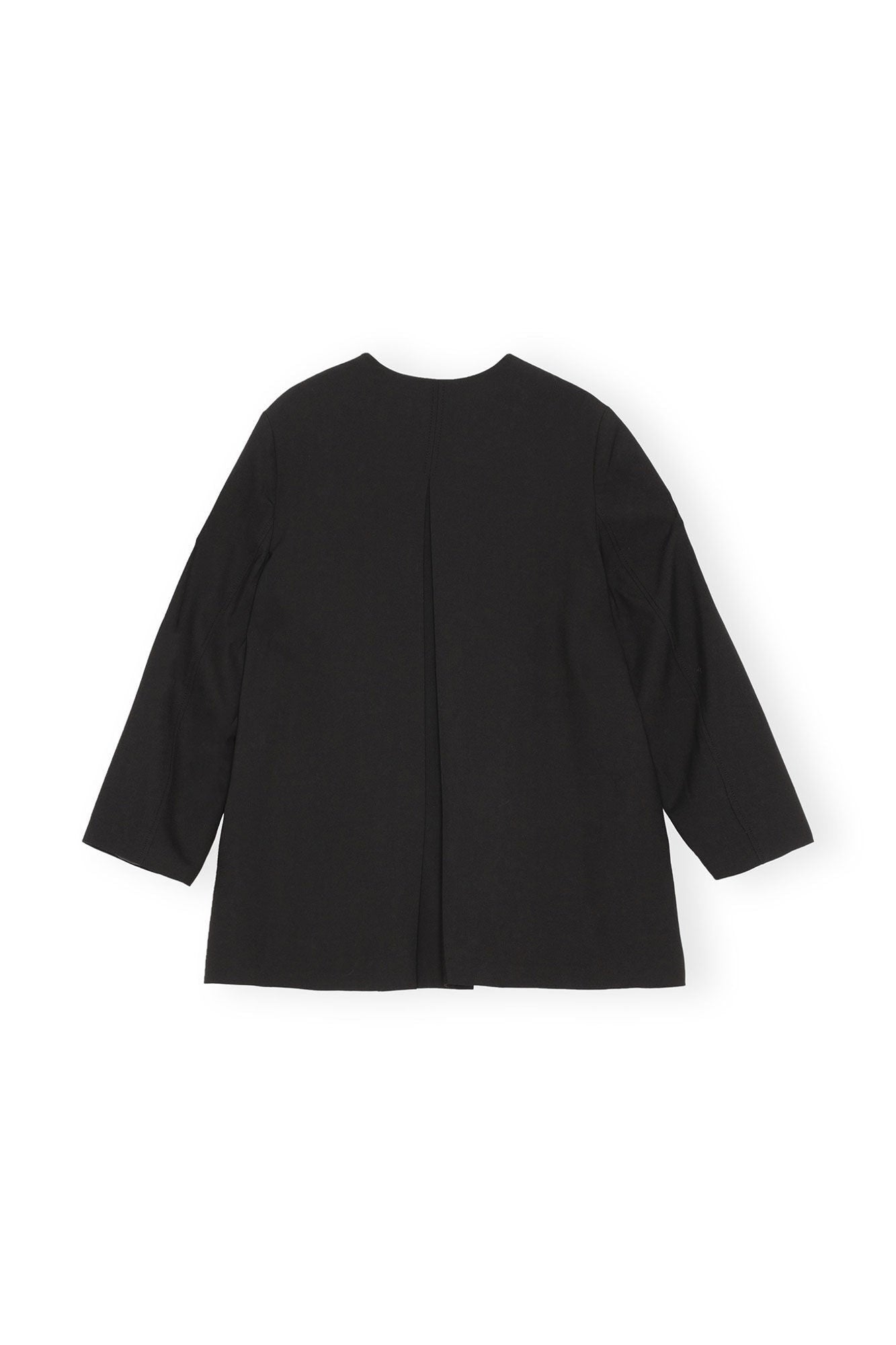 Oversized Drapey Melange Blazer | Black