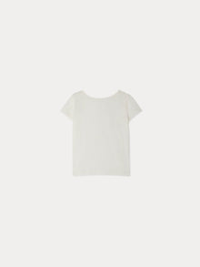Girl | Alcala Cherry Basket Pattern T Shirt | White Milk