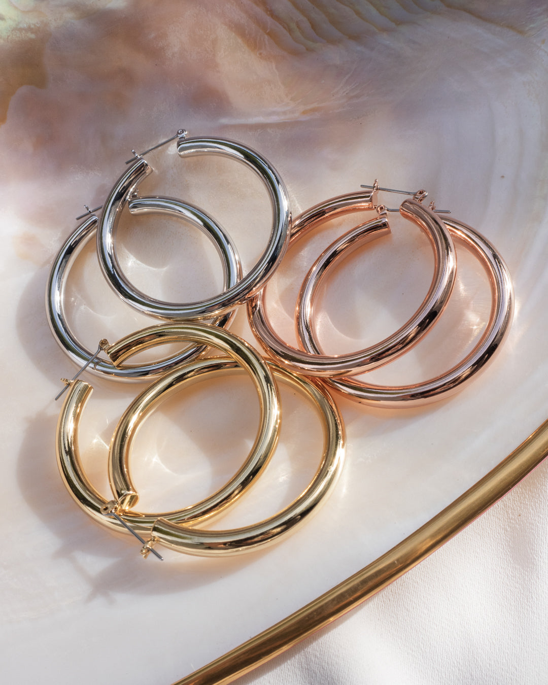 Amalfi Tube Hoops - Gold | Plated Gold