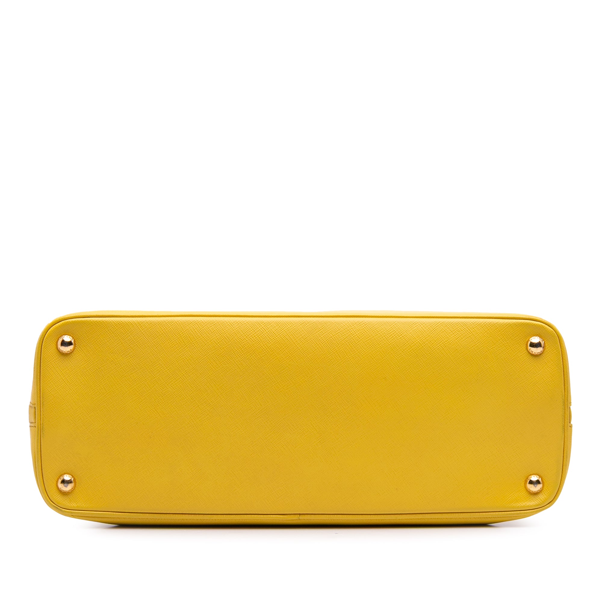 Prada | Pre-Owned Large Saffiano Lux Promenade Satchel | Yellow