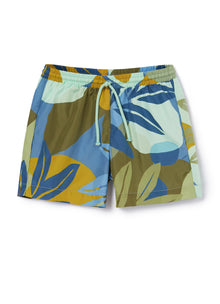 Beach Boxer Shorts with Leaf Motif | Aviatore