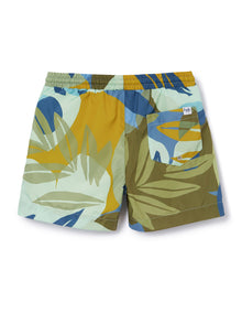Beach Boxer Shorts with Leaf Motif | Aviatore