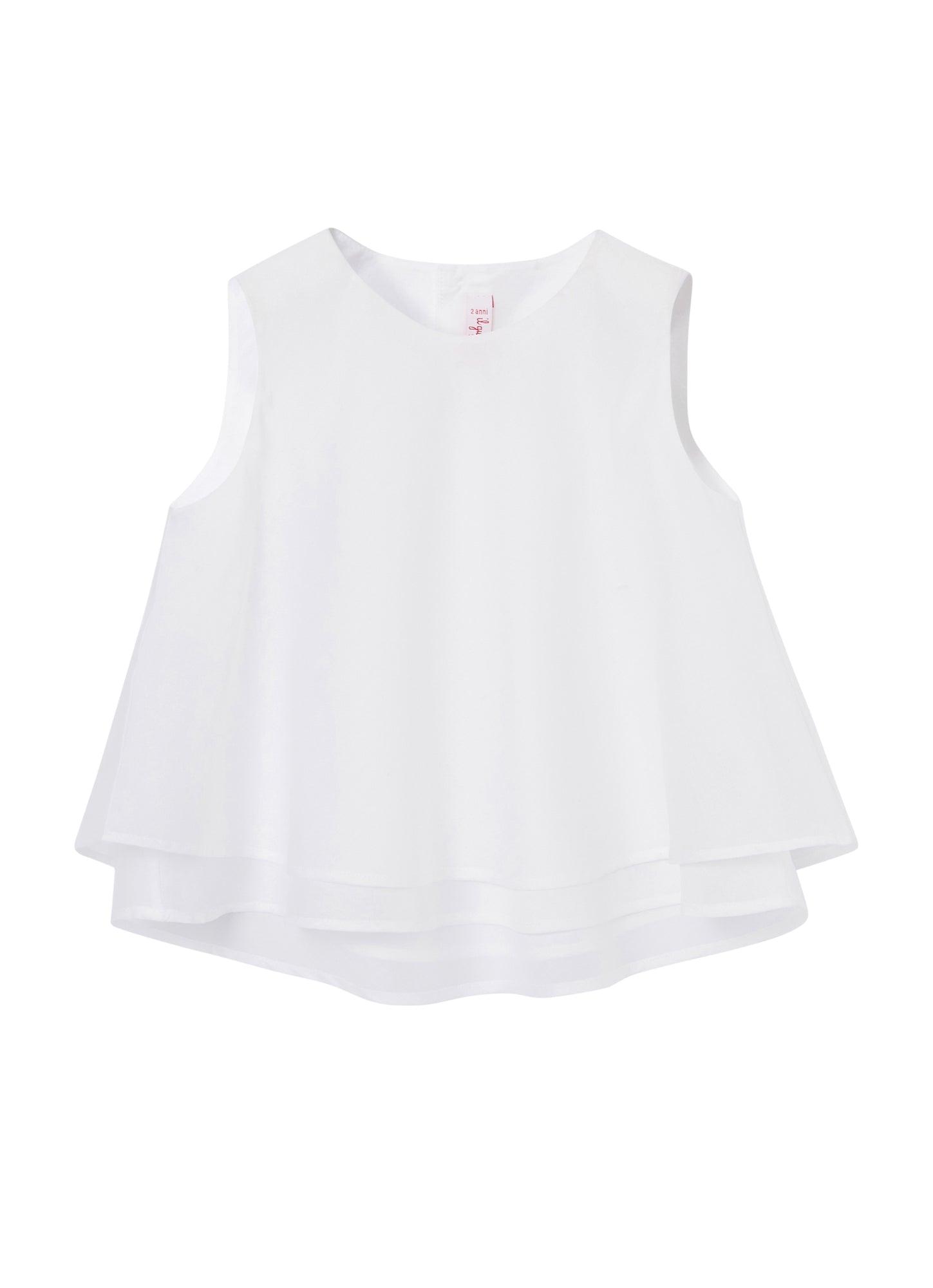Girls | Sleeveless Cotton Voile Top | White