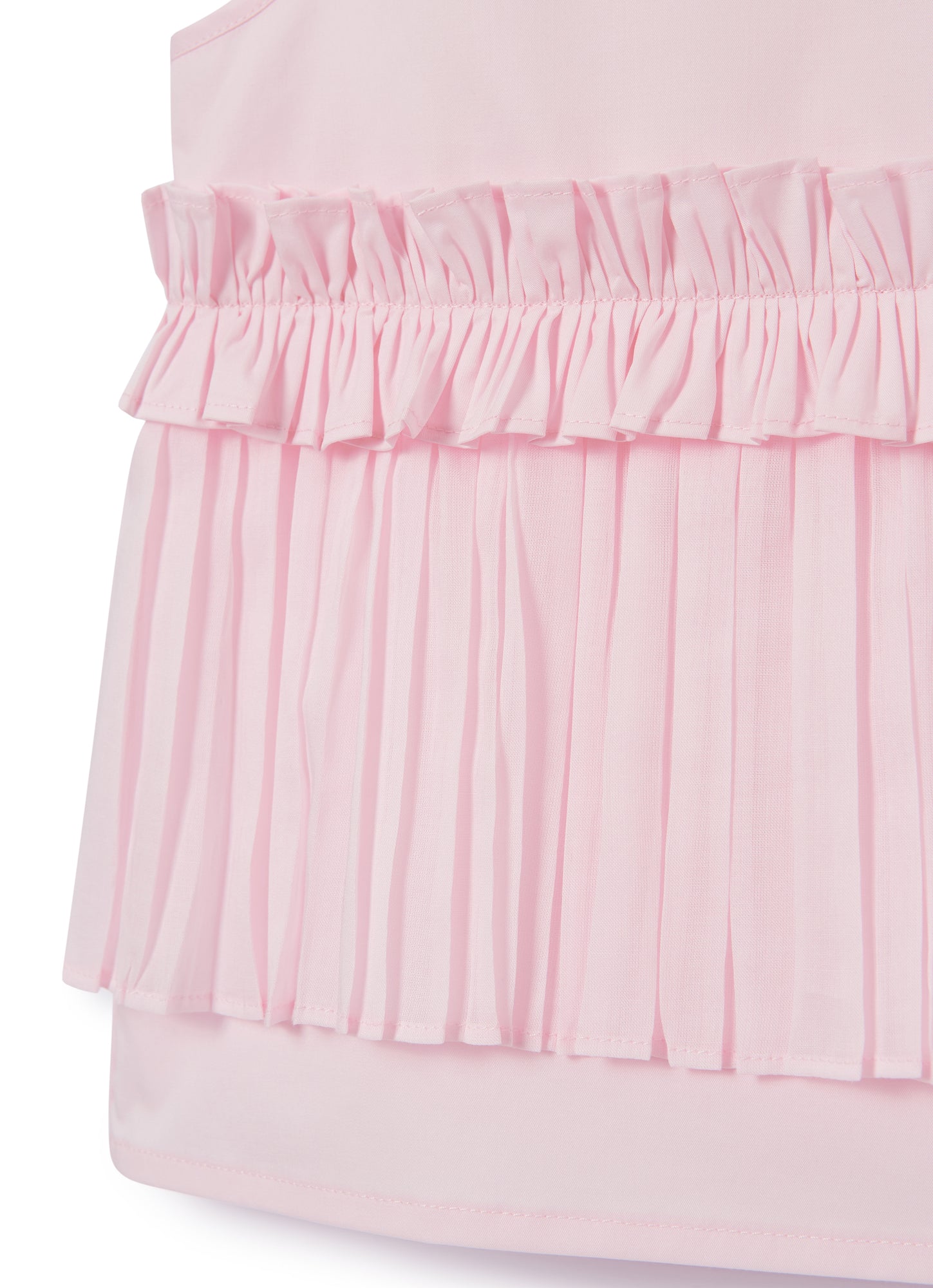 Sleeveless Blouse with Flounces | Pearl Pink