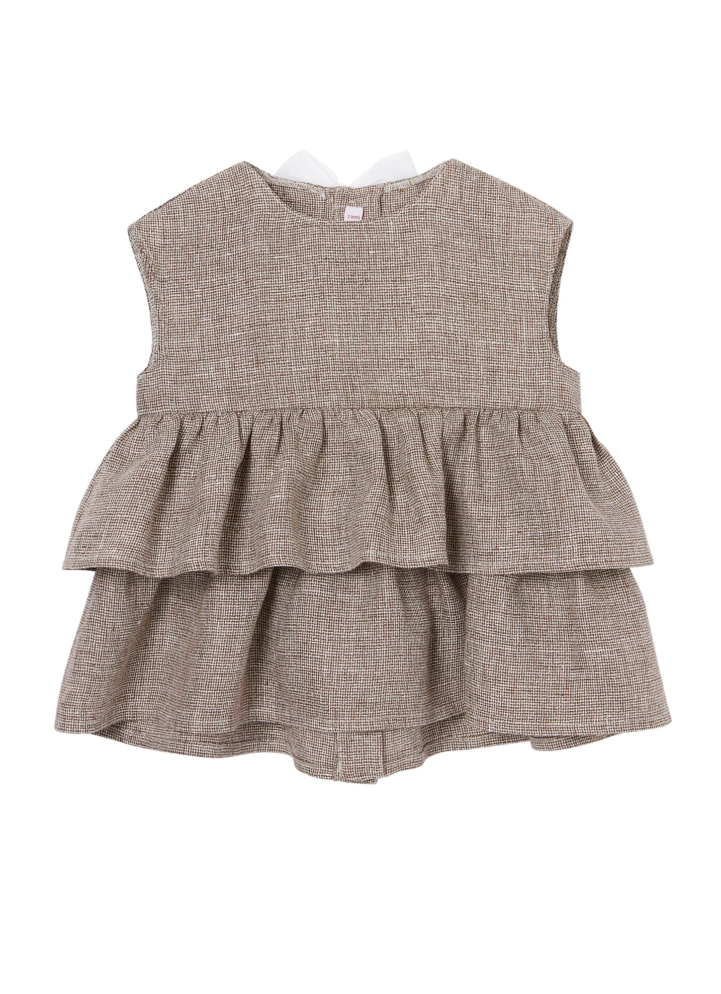 Girls | Sleeveless Linen Blouse | Earth Brown