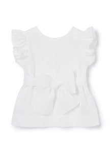 Broderie Anglaise Cotton Top | White
