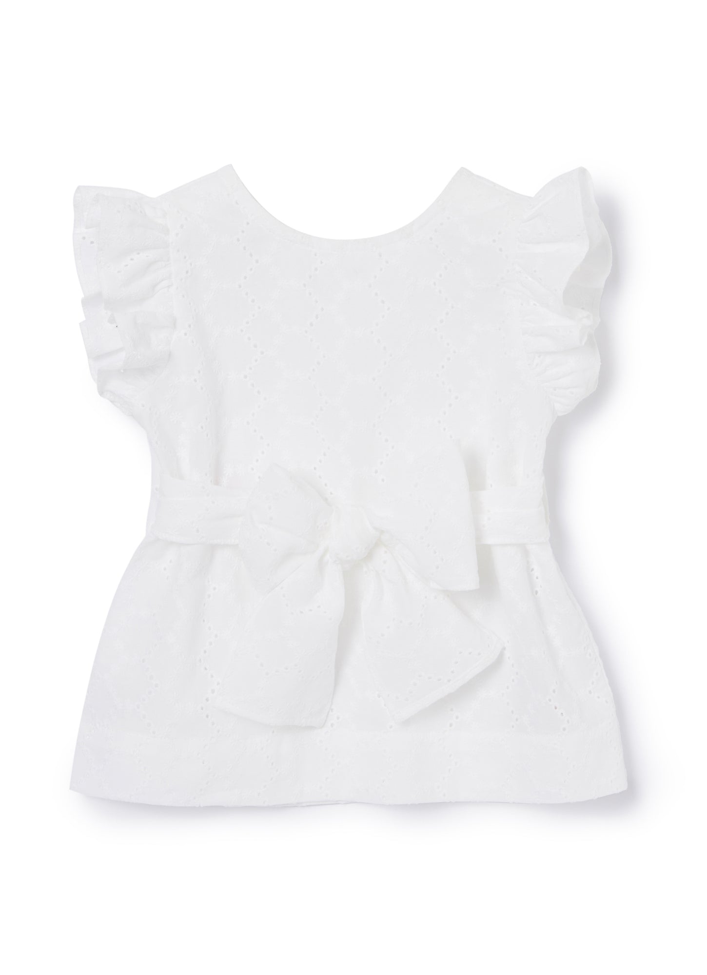 Broderie Anglaise Cotton Top | White