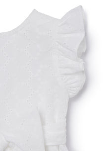 Broderie Anglaise Cotton Top | White
