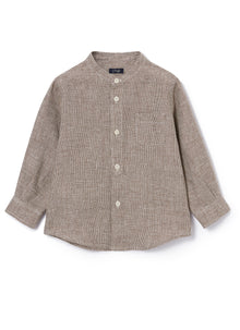 Guru Collar Linen Blouse | Terra