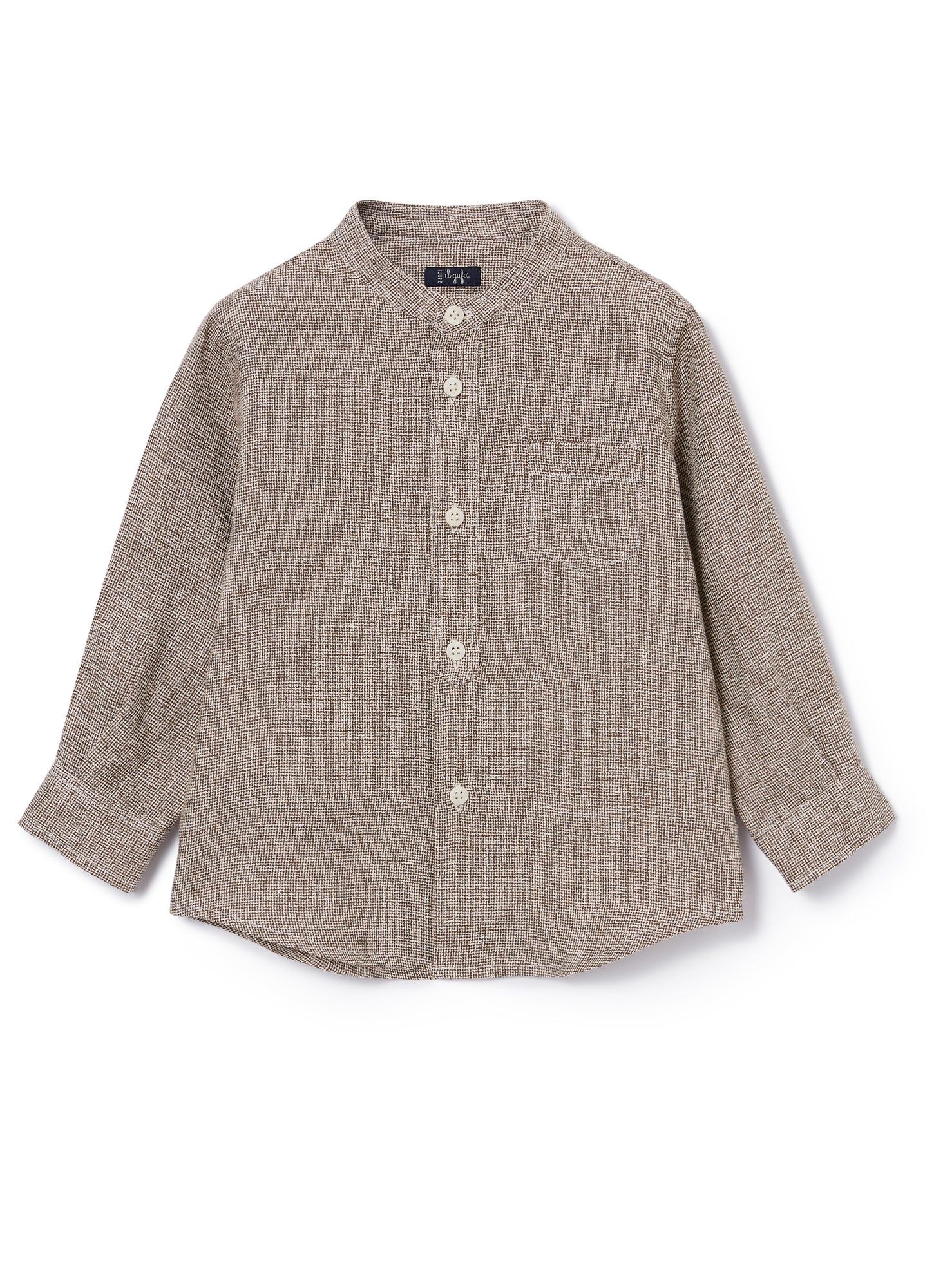 Guru Collar Linen Blouse | Terra