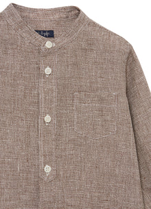 Guru Collar Linen Blouse | Terra