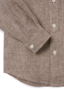 Guru Collar Linen Blouse | Terra