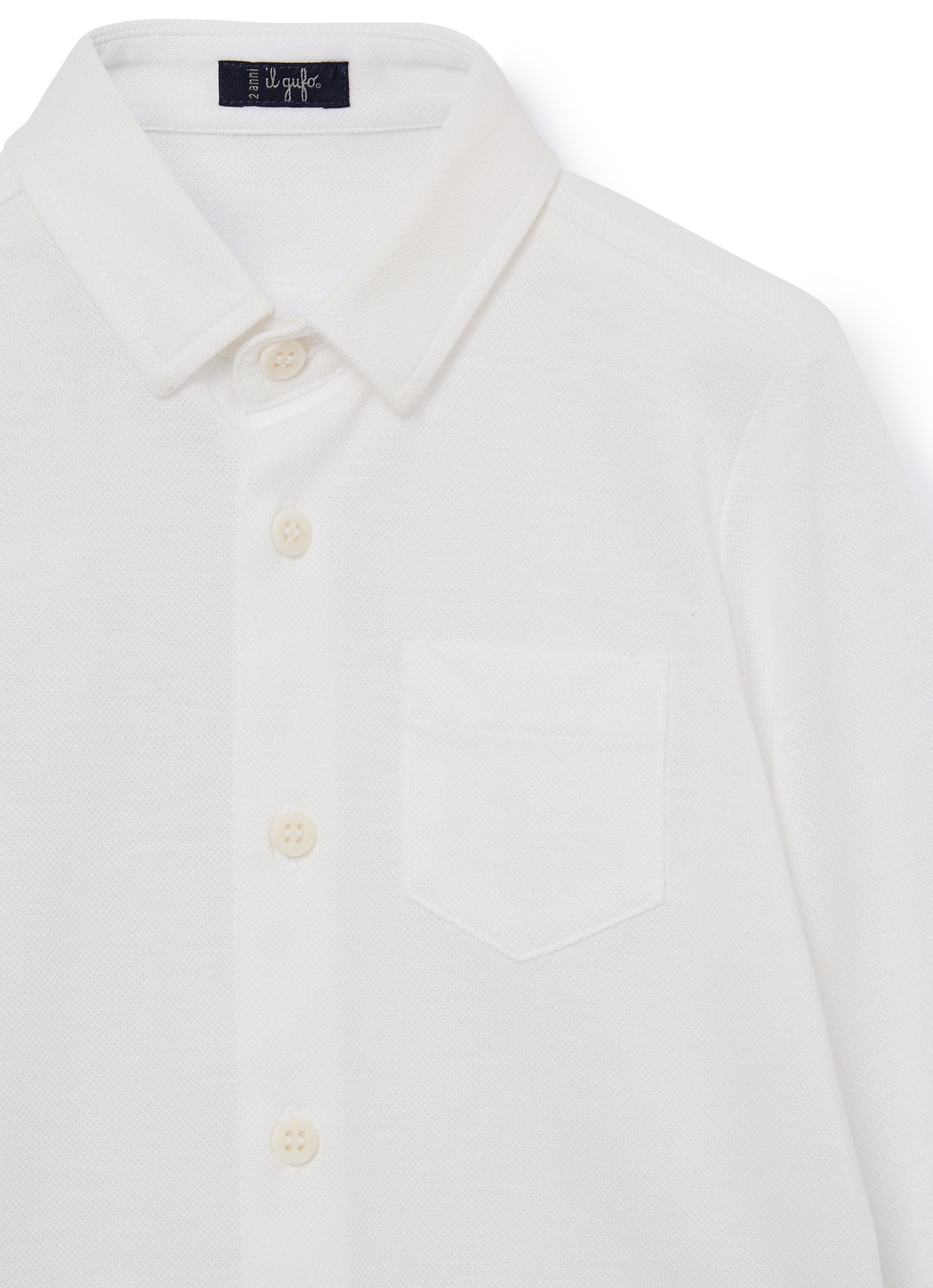 Pique Jersey Blouse | White