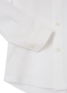 Pique Jersey Blouse | White