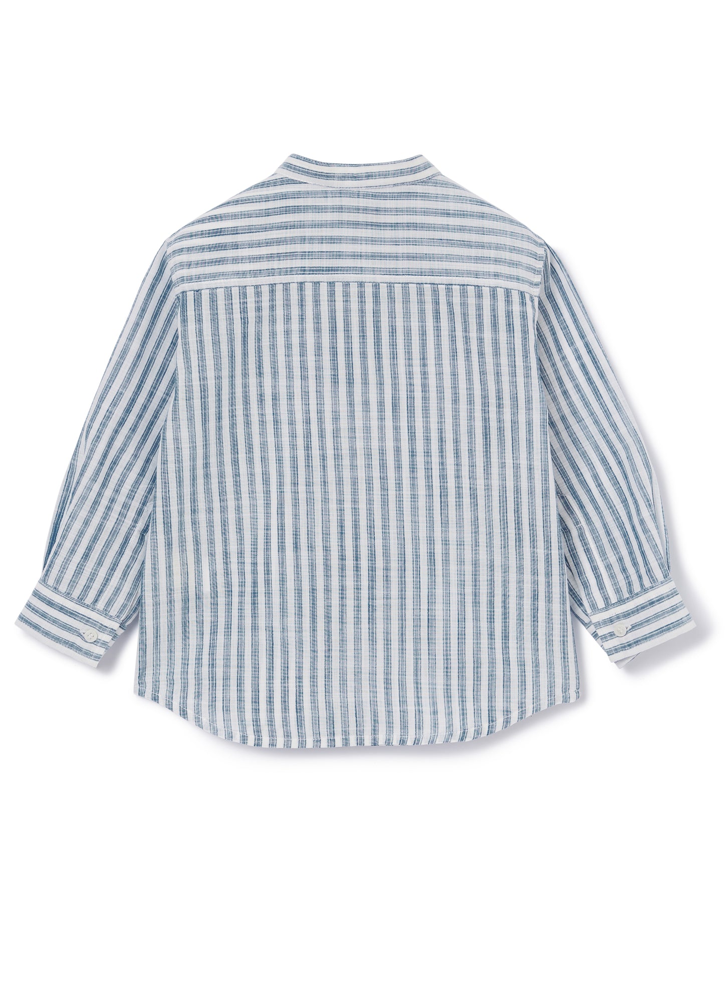 Striped Mandarin Collar Blouse | Aviatore