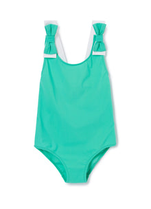 One-Piece Swimsuit with Bows | Smeraldo/Bianco