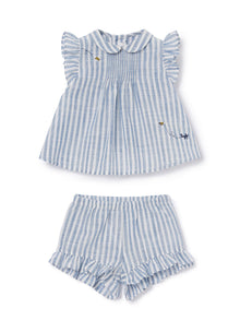 Girls Striped Outfit with Embroidery | Aviatore