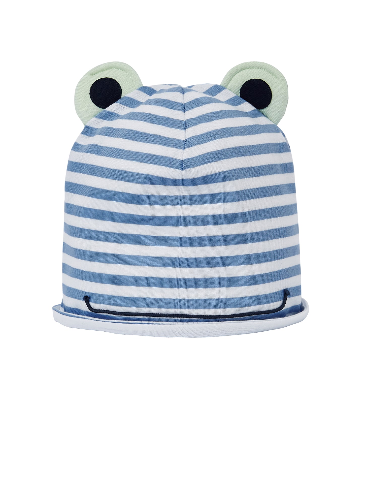 Baby Boys | Striped Cap | Air Force Blue Light Green