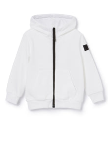 Zipped Sweatshirt | Bianco/Nero