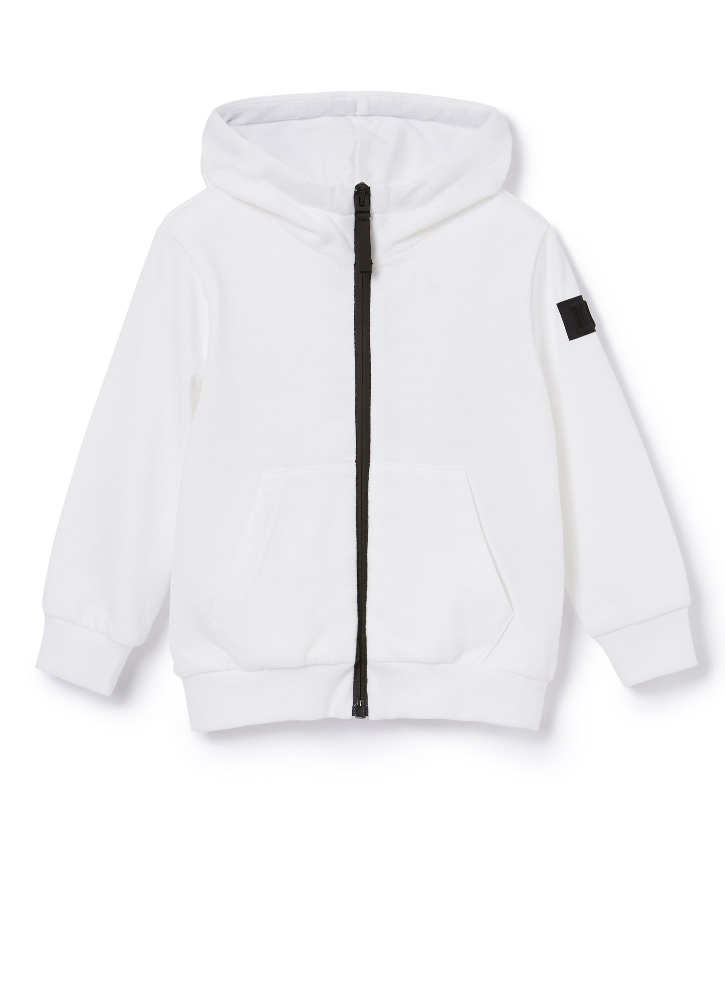 Zipped Sweatshirt | Bianco/Nero