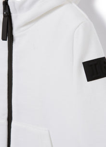 Zipped Sweatshirt | Bianco/Nero