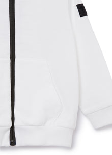 Zipped Sweatshirt | Bianco/Nero