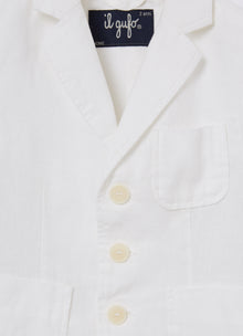 Linen Blazer | White