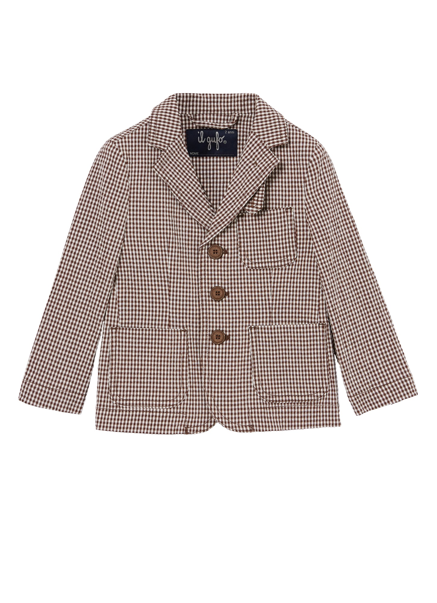 Boys | Check Blazer | Earth Brown