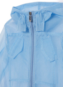 See-Through Parka Coat | Cornflower Blue