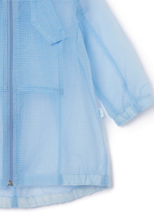 See-Through Parka Coat | Cornflower Blue